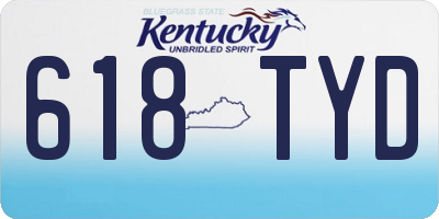KY license plate 618TYD