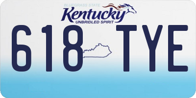 KY license plate 618TYE