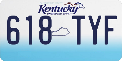 KY license plate 618TYF