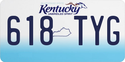 KY license plate 618TYG