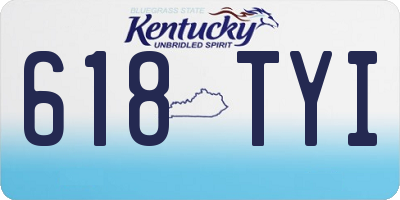 KY license plate 618TYI