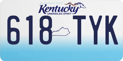 KY license plate 618TYK