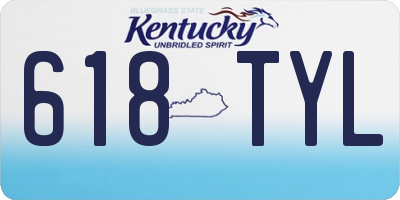 KY license plate 618TYL