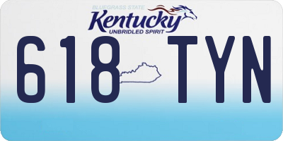 KY license plate 618TYN