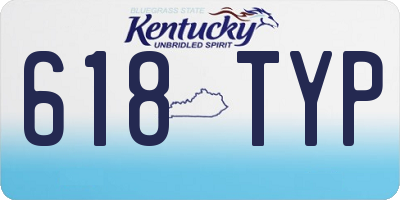 KY license plate 618TYP