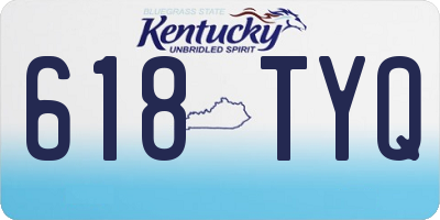 KY license plate 618TYQ