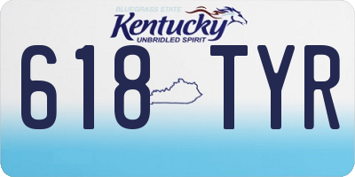 KY license plate 618TYR