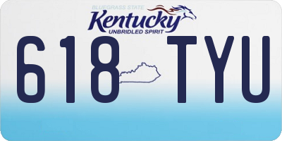 KY license plate 618TYU