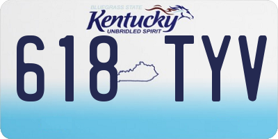 KY license plate 618TYV