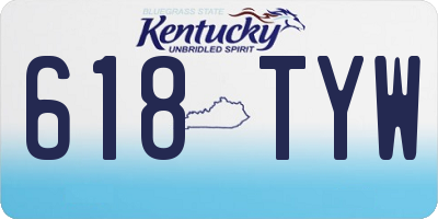 KY license plate 618TYW