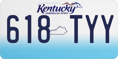 KY license plate 618TYY