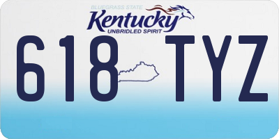KY license plate 618TYZ