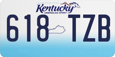 KY license plate 618TZB