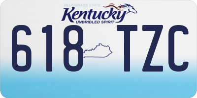 KY license plate 618TZC