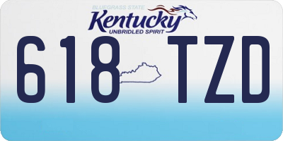 KY license plate 618TZD
