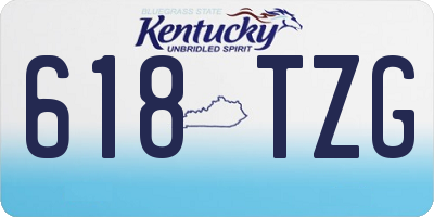 KY license plate 618TZG