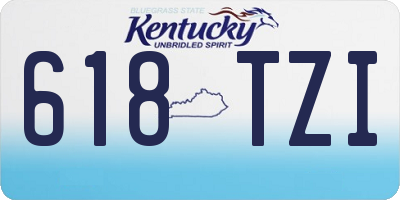 KY license plate 618TZI