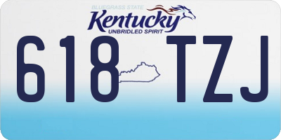 KY license plate 618TZJ