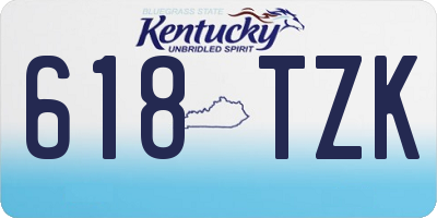 KY license plate 618TZK