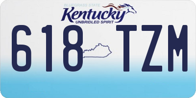 KY license plate 618TZM
