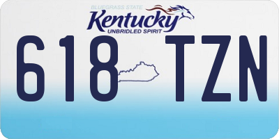 KY license plate 618TZN