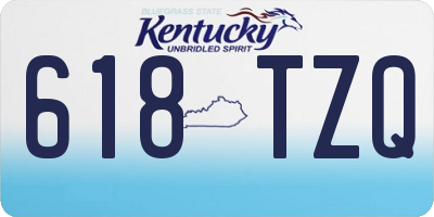 KY license plate 618TZQ