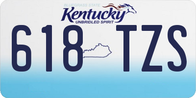KY license plate 618TZS