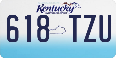 KY license plate 618TZU