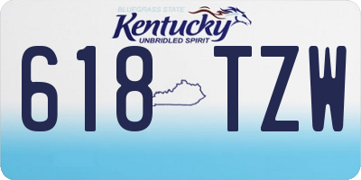 KY license plate 618TZW