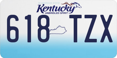KY license plate 618TZX