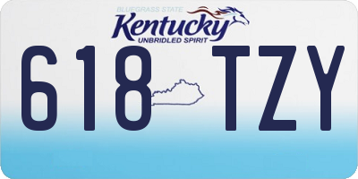 KY license plate 618TZY