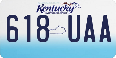KY license plate 618UAA