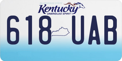 KY license plate 618UAB