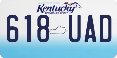 KY license plate 618UAD