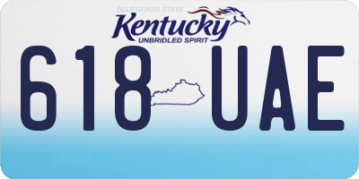KY license plate 618UAE