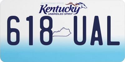 KY license plate 618UAL