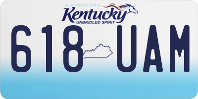KY license plate 618UAM