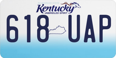 KY license plate 618UAP