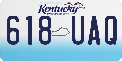 KY license plate 618UAQ