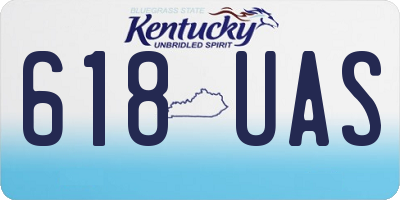 KY license plate 618UAS