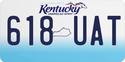 KY license plate 618UAT