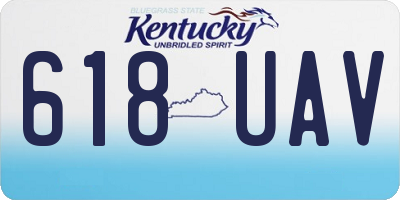 KY license plate 618UAV