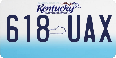 KY license plate 618UAX
