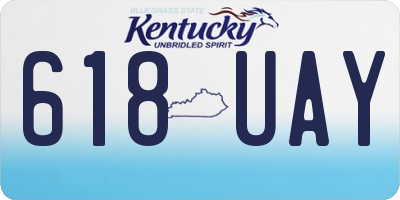 KY license plate 618UAY