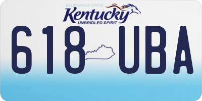 KY license plate 618UBA
