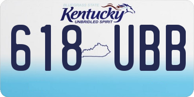 KY license plate 618UBB