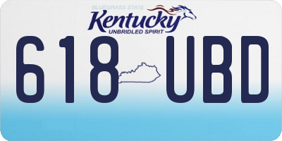 KY license plate 618UBD