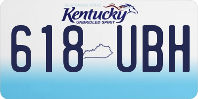 KY license plate 618UBH