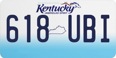 KY license plate 618UBI
