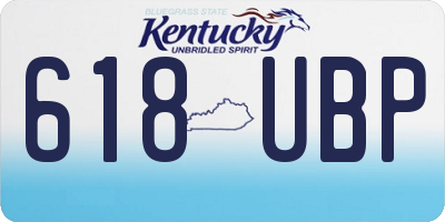 KY license plate 618UBP